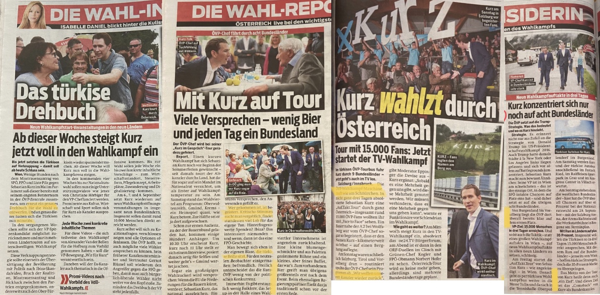 Wahlkampf ÖVP 2019 Kollage