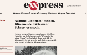 Faktenlose Polemik vom Exxpress zum Klimawandel